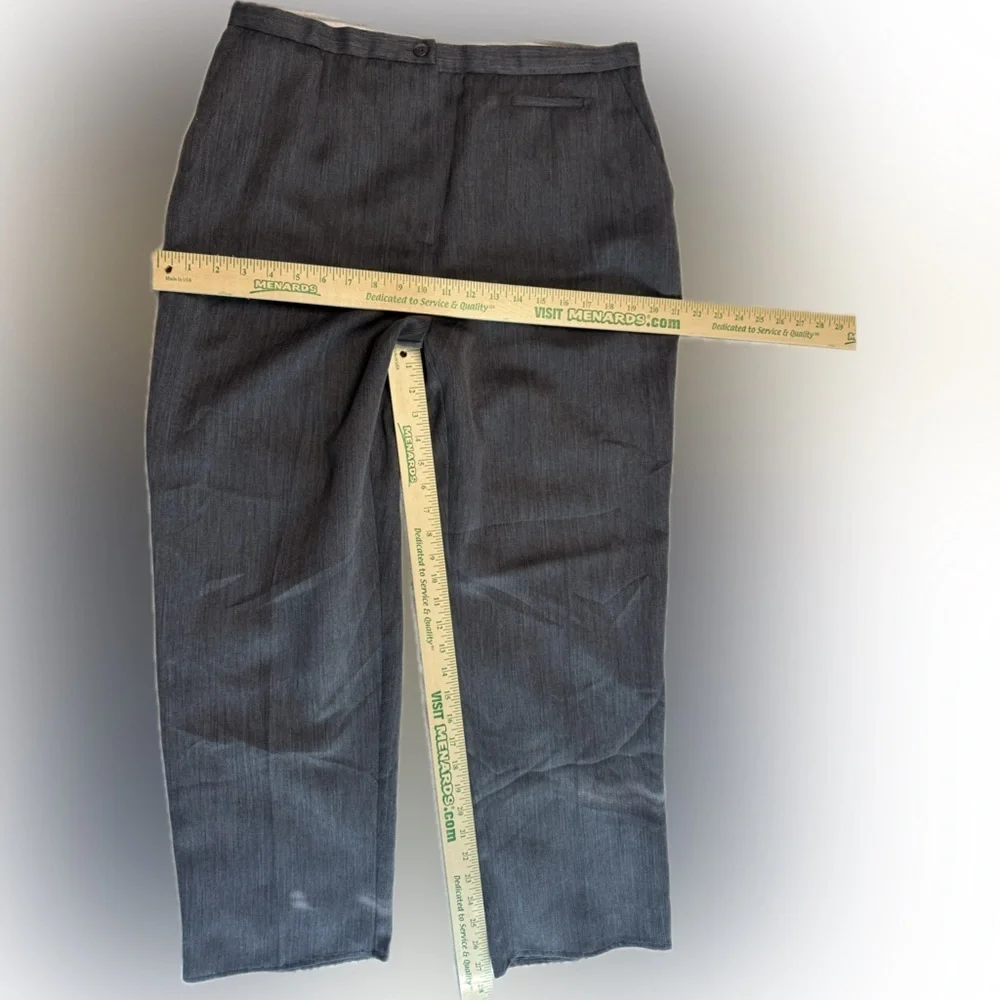 Laura Scott Petites Women's Gray Side Zip Pants Size 14P